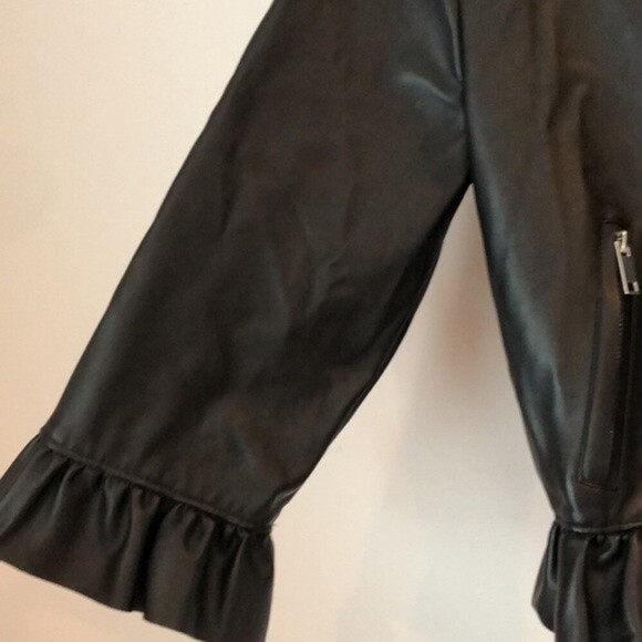 NWT Miami Jacket Size Large Black with Silver Zippers Flare Sleeves Unique - Picture 5 of 13